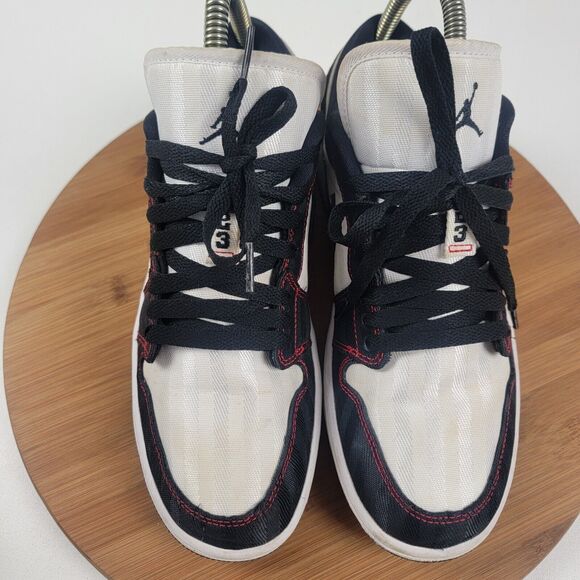 Women Nike Air Jordan 1 Retro Low SE Utility Black White Gym Red DD9337-106 sz 8 - Picture 7 of 15